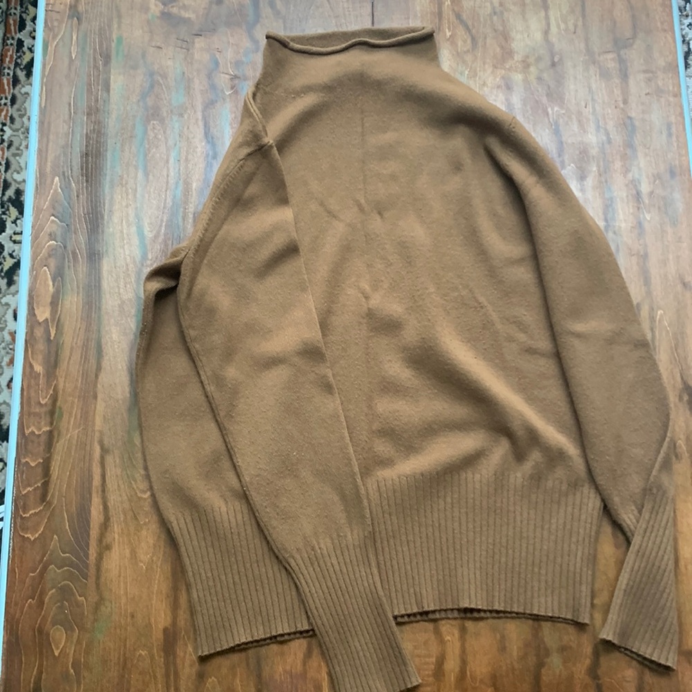 Light brown mock neck sweater
